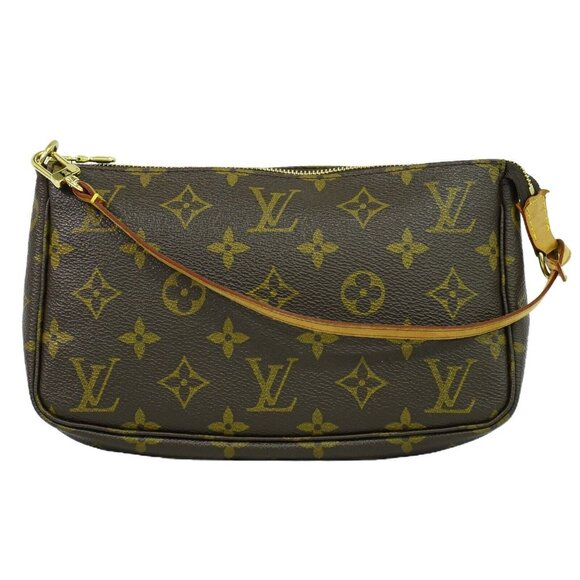Louis Vuitton Pochette Accessoires M51980 Monogram Canvas Handbag Brown
